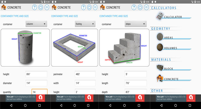 Download Concrete Calculator App for Android