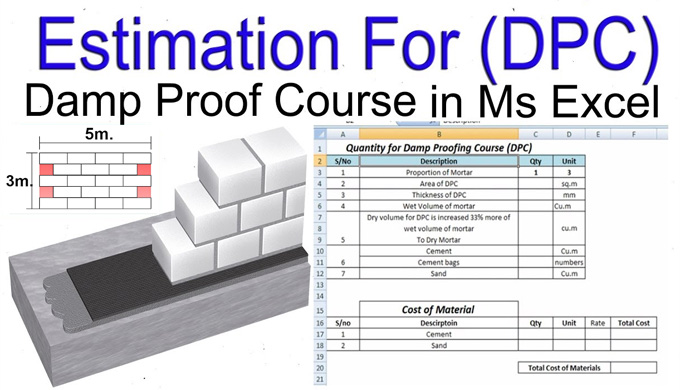 Calculating Cement Quantity for Damp Proof Course (DPC)