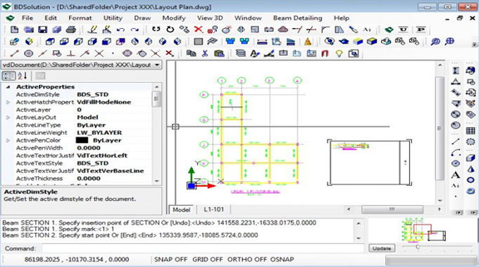 BDSolution  - Make Comprehensive Illustrations of Reinforced Concrete Beam