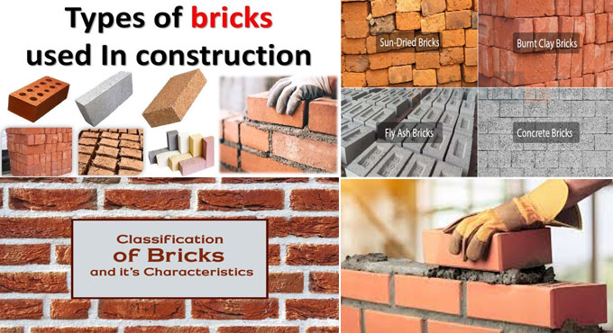 Types of Bricks used in Construction and Civil Engineering